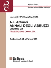 A.L. ANTINORI ANNALI DEGLI ABRUZZI VOLUME V (parte 1) - TRASCRIZIONE COMPLETA