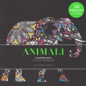 Animali. Black premium. Colouring book antistress