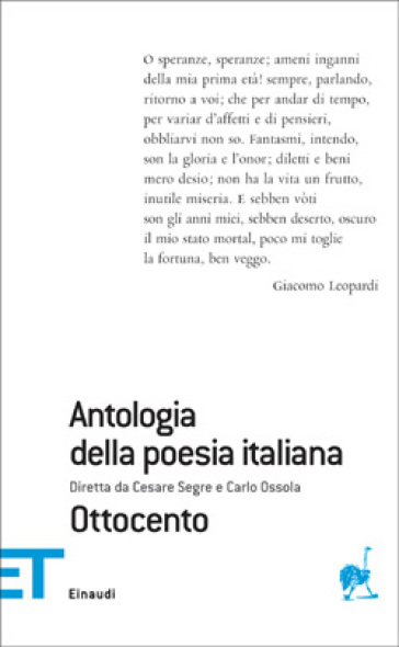 Antologia della poesia italiana. 7.Ottocento