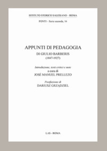 Appunti di pedagogia di Giulio Barberis (1847-1927)