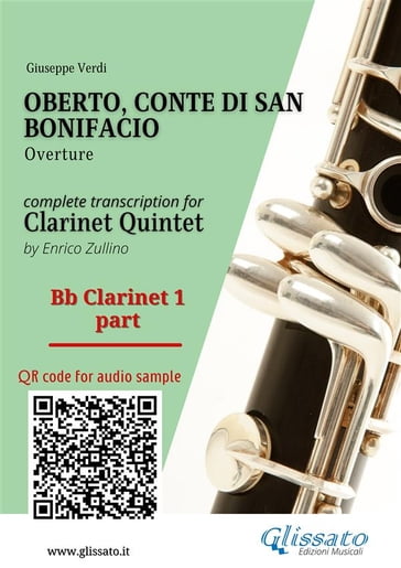 Bb Clarinet 1 part of "Oberto" for Clarinet Quintet