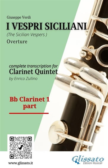 Bb Clarinet 1 part of "I Vespri Siciliani" for Clarinet Quintet
