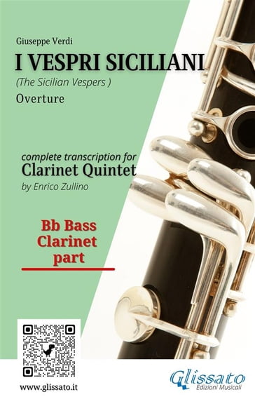 Bb bass Clarinet part of "I Vespri Siciliani" for Clarinet Quintet