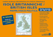 British Isles. Carta murale geografica. Scala 1 : 1 000 000