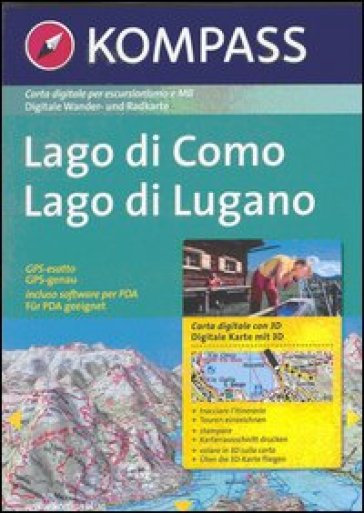 Carta digitale Italia n. 4091. Lago di Como, lago di Lugano digital map. Con 3 DVD-ROM