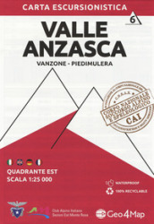 Carta escursionistica Valle Anzasca. Scala 1:25.000. Ediz italiana, inglese, tedesca e francese. 6: Quadrante est: Vanzone, Piedimulera