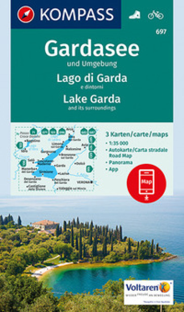 Carta escursionistica n. 697. Lago di Garda e dintorni - Gardasee und Umgebung 1:35.000 (set di 3 carte)