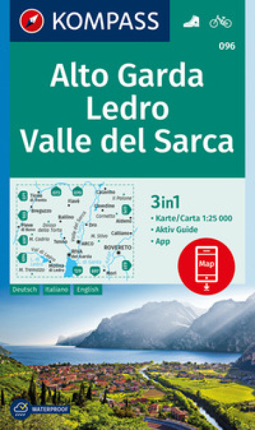 Carta escursionistica n. 96. Alto Garda, Ledro, Valle del Sarca 1:25.000