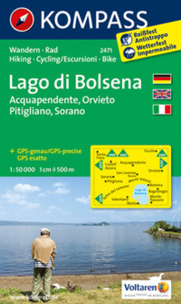 Carta escursionistica n. 2471. Lago di Bolsena 1:50.000