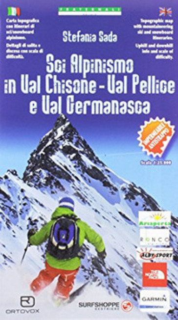 Carta n. 97. Sci alpinismo in Val Chisone, Val Pellice e Val Germanasca 1:25000