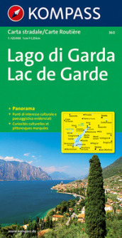 Carta stradale e panoramica n. 360. Lago di Garda-Lac de Garde 1:50.000. Ediz. bilingue