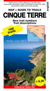 Cinque Terre map. Guide to trails. 185 trails 1:25.000