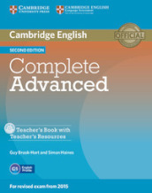 Complete Advanced. Teacher s book. Con CD-ROM