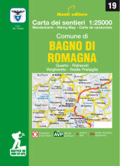 Comune di Bagno di Romagna. Carta dei sentieri 1:25.000. Ediz. italiana, inglese, francese e tedesca