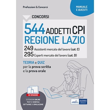 Concorsi 544 addetti Centri per l'Impiego Regione Lazio
