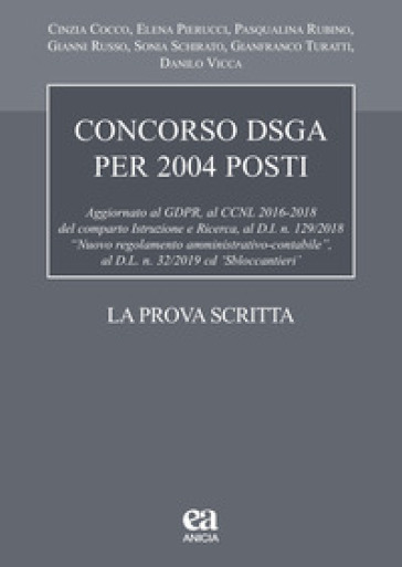Concorso DSGA 2004 posti. La prova scritta