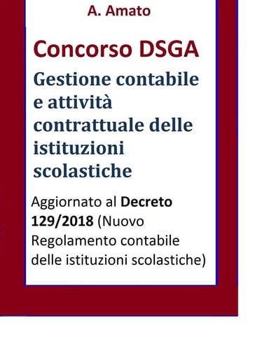 Concorso DSGA - La gestione contabile e l'attività contrattuale delle istituzioni scolastiche