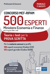 Concorso MEF-RIPAM 500 Esperti - Ministero Economia e Finanze