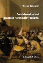 Considerazioni sul processo  criminale  italiano