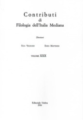 Contributi di filologia dell Italia mediana  (2016). 30.
