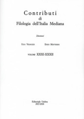 Contributi di filologia dell Italia mediana (2017-2018). 31-32.