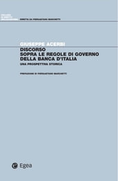 Discorso sopra le regole di governo della Banca d italia