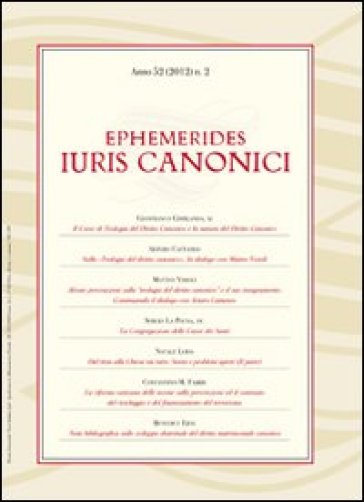 Ephemerides Iuris canonici (2012). 2.