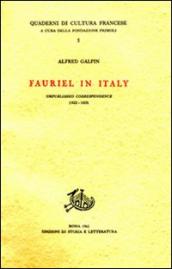 Fauriel in Italy. Unpublished correspondence (1822-1825)