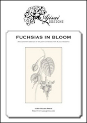 Fuchsias in bloom. A blackwork design