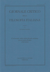 Giornale critico della filosofia italiana (1920-2020)