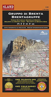 Gruppo di Brenta. Parco naturale Adamello Brenta. Carta escursionistica 1:25.000. Ediz. italiana, inglese e tedesca