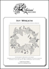 Ivy Wreath. A blackwork design