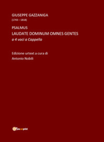 Laudate Dominum omnes gentes a 4 voci a cappella