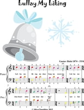 Lullay My Liking Easy Piano Sheet Music with Colored Notes