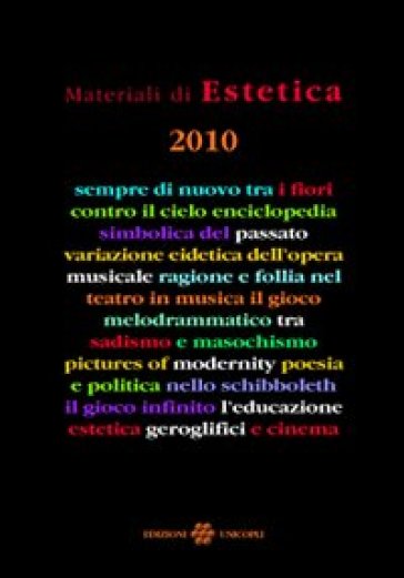 Materiali di estetica (2010). 1.