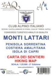 Monti Lattari. Penisola sorrentina. Costiera amalfitana. Isola di Capri. Carta dei sentieri scala 1:25000