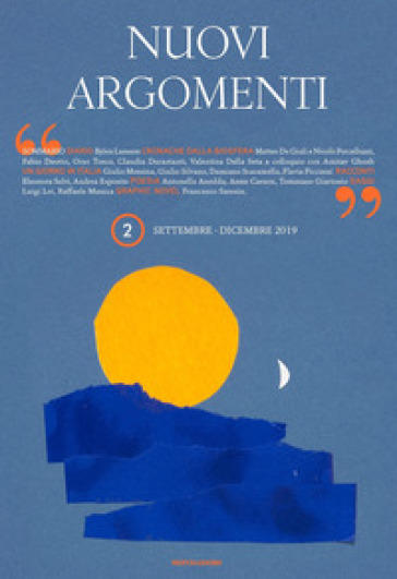 Nuovi argomenti. Settembre-dicembre (2019). 2.