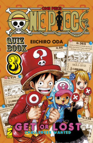 One piece. Quiz book. Get or lost. Challenger wanted. 3.
