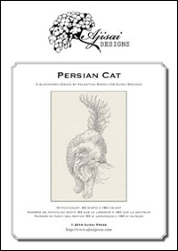 Persian cat. Blackwork design