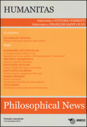 Philosophical news. 9.Humanitas