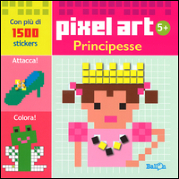 Principesse. Pixel art. Con stickers