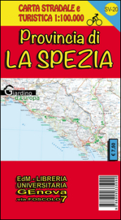 Provincia di La Spezia. Carta stradale 1:100.000 SV 20 con piste ciclabili