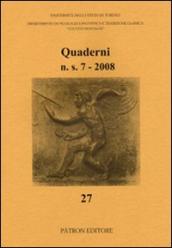 Quaderni del Dipartimento di filologia linguistica e tradizione classica (2008). 7.