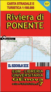 Riviera di Ponente. Liguria. Carta stradale e turistica 1:160.000