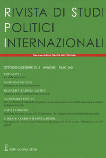 Rivista di studi politici internazionali (2018). 4.