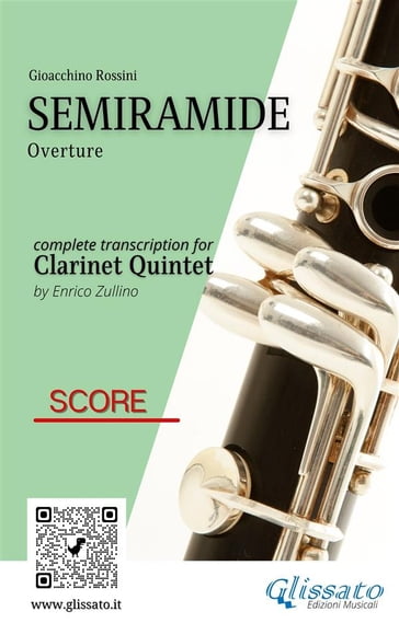 Score of "Semiramide" for Clarinet Quintet