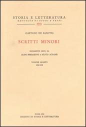 Scritti minori. 4.1920-1930