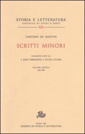 Scritti minori. 5.1931-1947