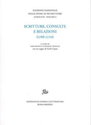 Scritture, consulte e relazioni (1766-1770)