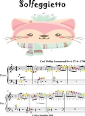 Solfeggietto Easy Piano Sheet Music with Colored Notes